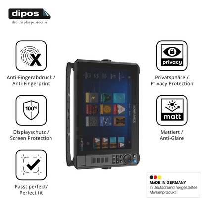 Privatsphäre-Schutz durch Sichtschutz-Folie passend zugeschnitten für lowrancehds-12 pro
