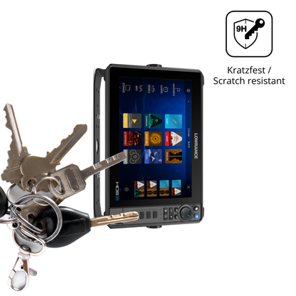 dipos Displayschutz für lowrancehds-12 pro, transparente Oberfläche, perfekte Passform auch für die Rundungen