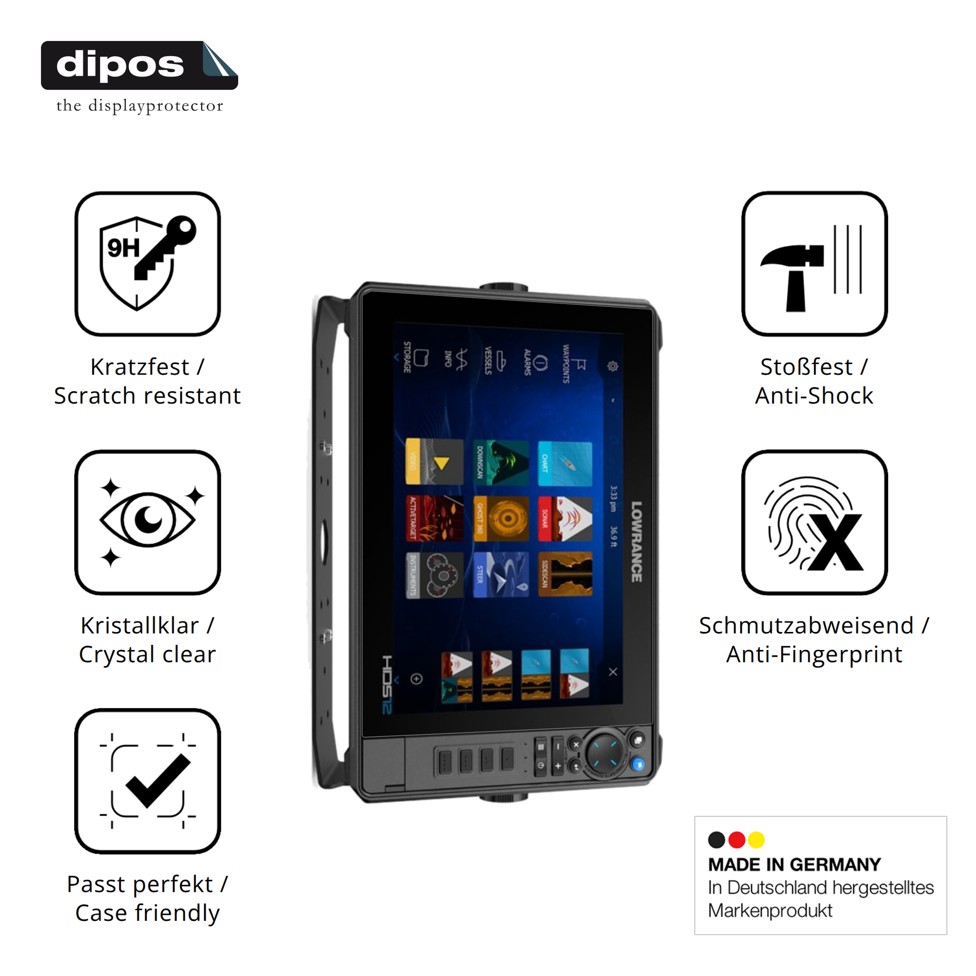 Displayschutz hergestellt in Deutschland, höchste Qualität made in Germany
