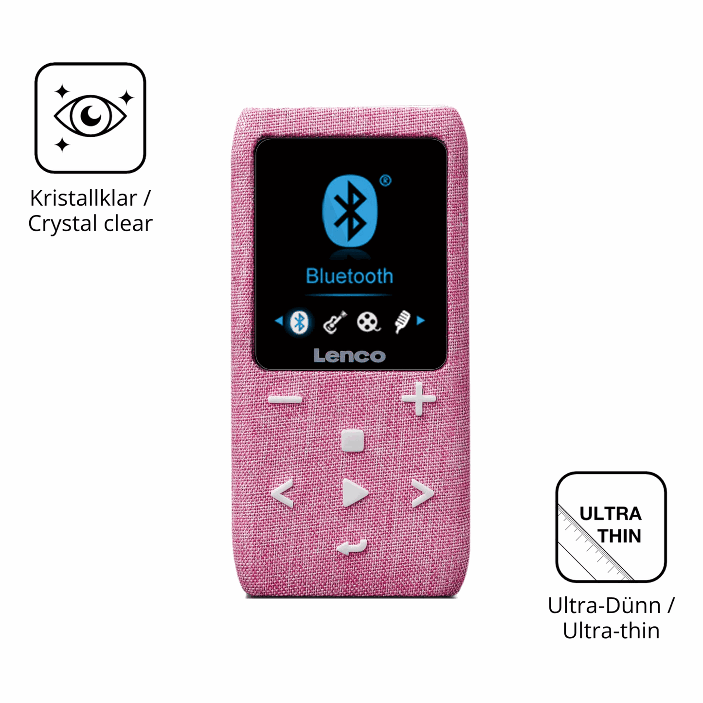 Dünne und klare Folie passend zugeschnitten für LUCKDANO MP3-Player