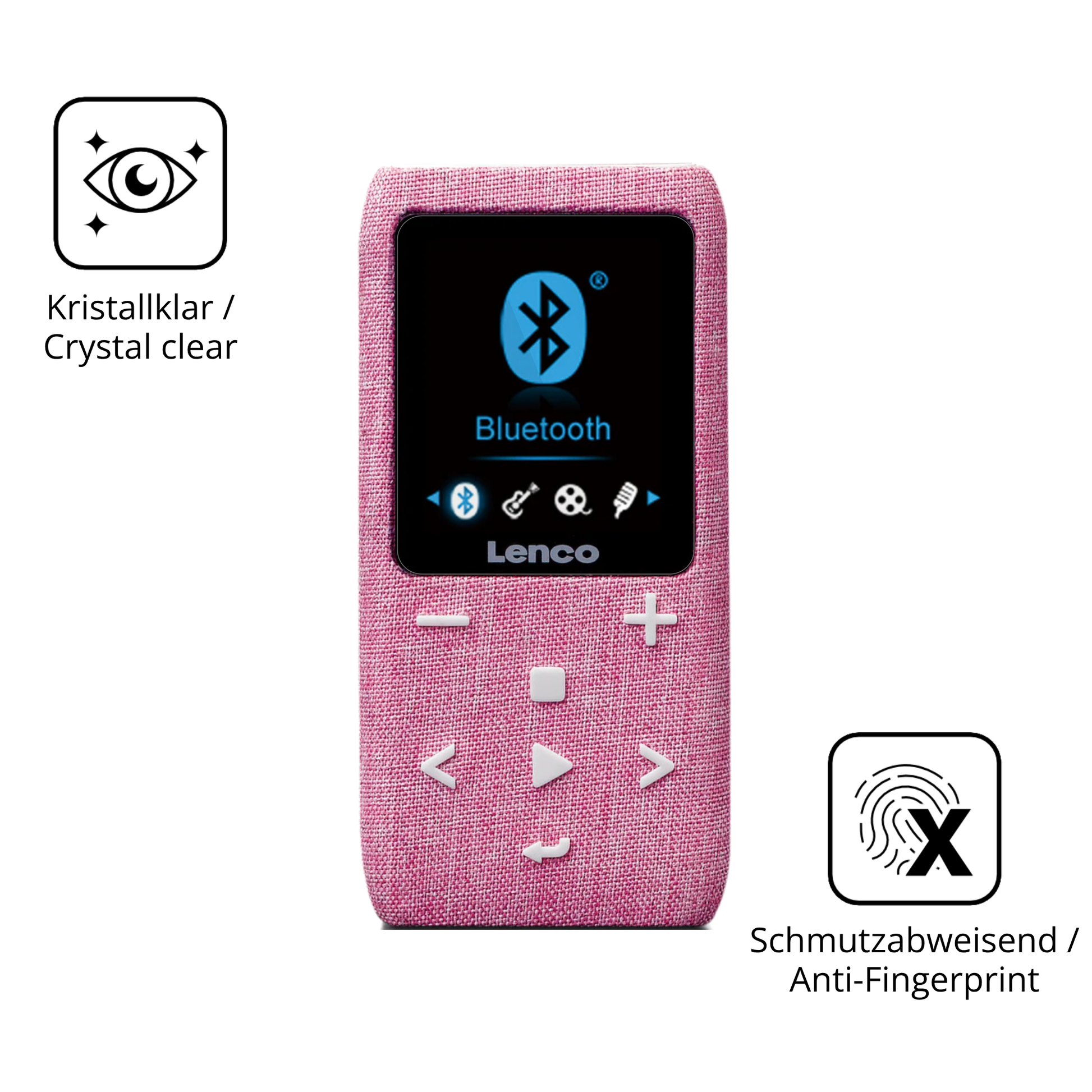 Flexible TPU-Folie passend zugeschnitten für LUCKDANO MP3-Player, vollständige Abdeckung