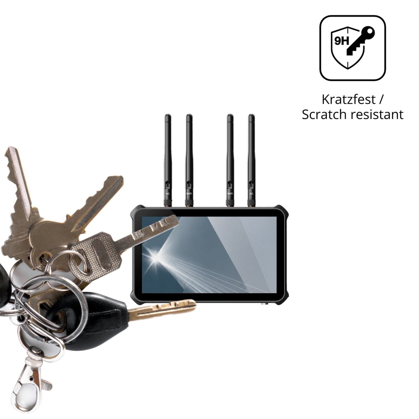 dipos Displayschutz für Magewell Director One, transparente Oberfläche, perfekte Passform auch für die Rundungen