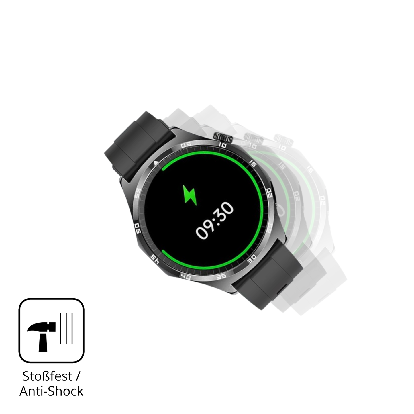Schutz gegen Kratzer auf dem marsyu1.43 zoll smartwatch Glas durch Schlüssel, Stöße gegen die Tischkante oder Stürze