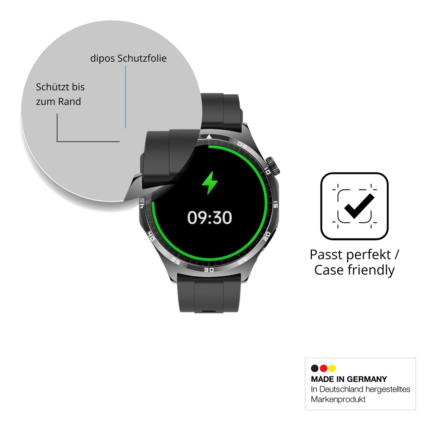 Besonders flexibler Displayschutz mit Anti-Shock-Schicht im Materialmix