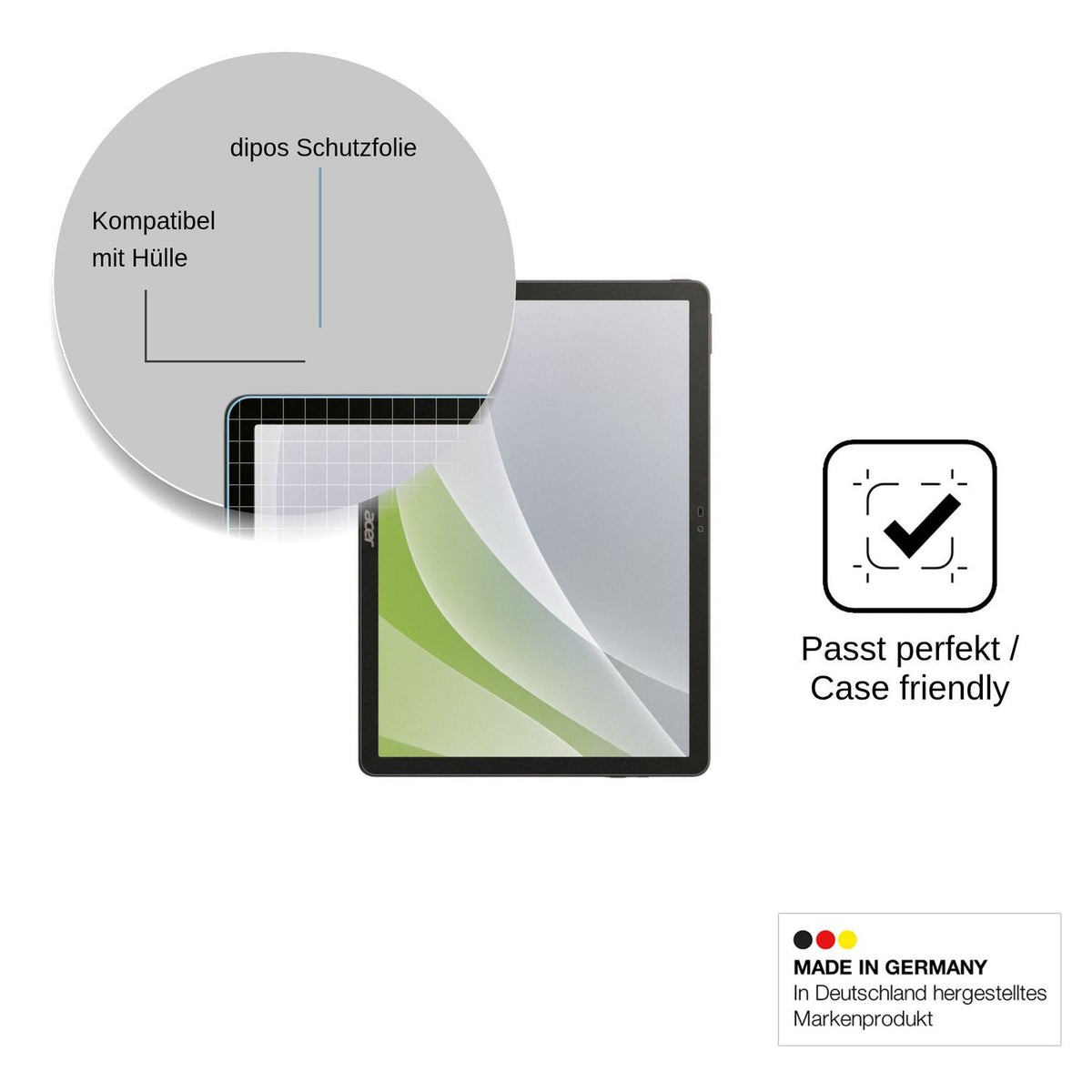 2x Screen Protector for Acer Iconia Tab 11 Protection Anti Glare dipos