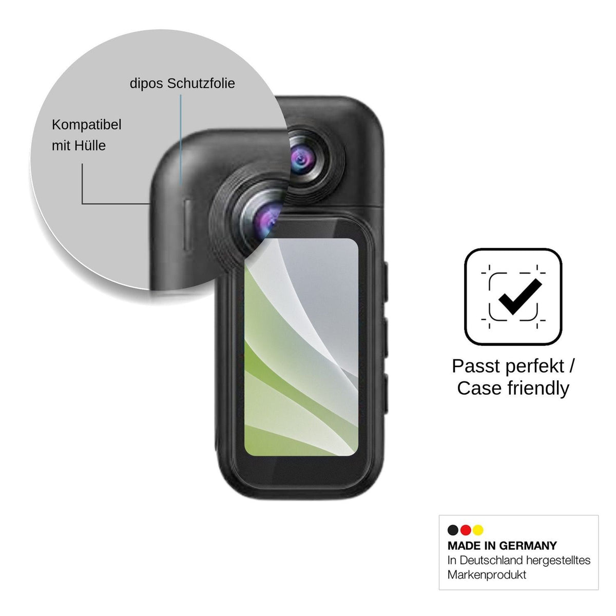 4x Screen Protector for AIKER H91 Action Cam Protection Anti Glare dipos