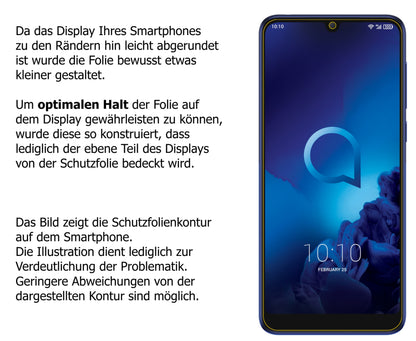 Schutzfolie mit optimaler Passform, zur Verwendung mit Hüllen geeignet
