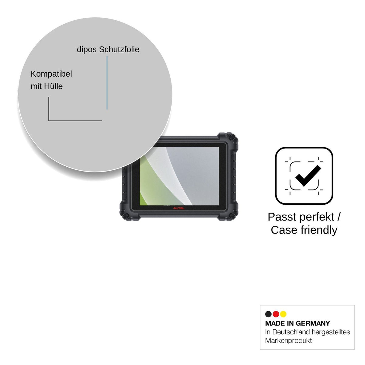 2x Screen Protector for Autel MaxiSys MS909 S2 Protection Anti Glare dipos