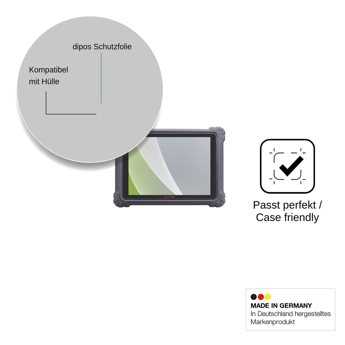 2x Screen Protector for Autel MaxiSys Ultra Protection Anti Glare dipos