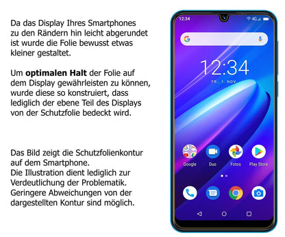 Schutzfolie mit optimaler Passform, zur Verwendung mit Hüllen geeignet