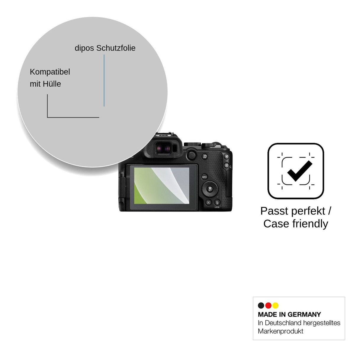 4x Screen Protector for Canon EOS R8 Mark II Protection Anti Glare dipos