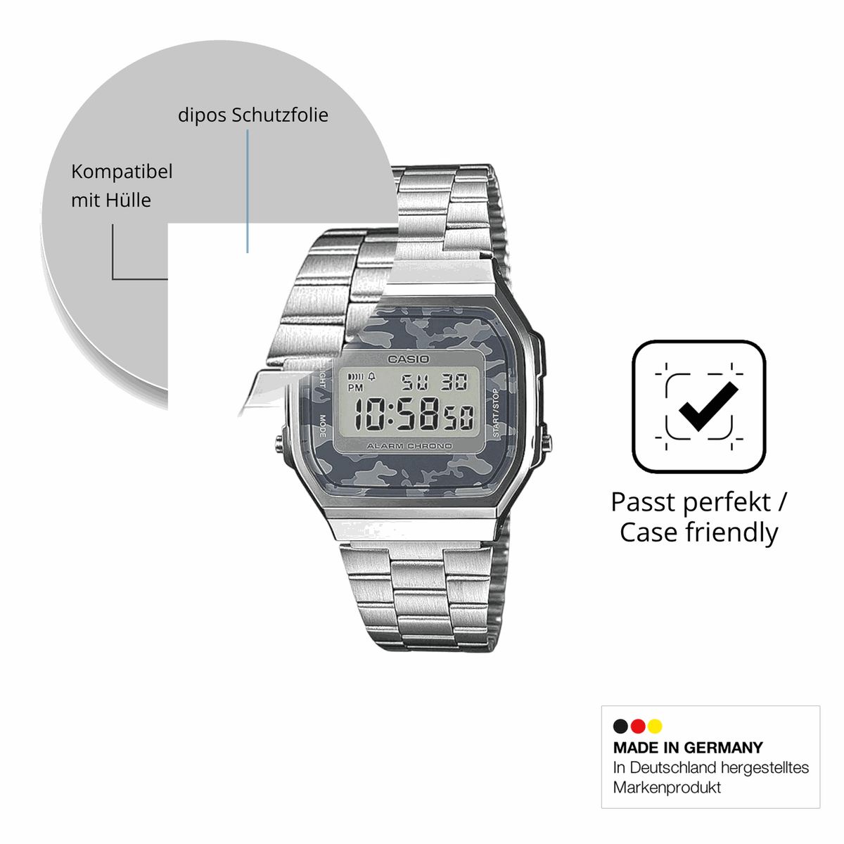 Schutzfolie mit optimaler Passform, zur Verwendung mit H�llen geeignet
