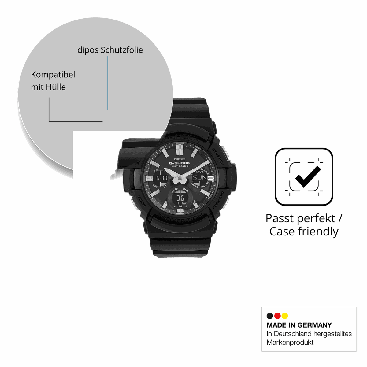 Schutzfolie mit optimaler Passform, zur Verwendung mit H�llen geeignet