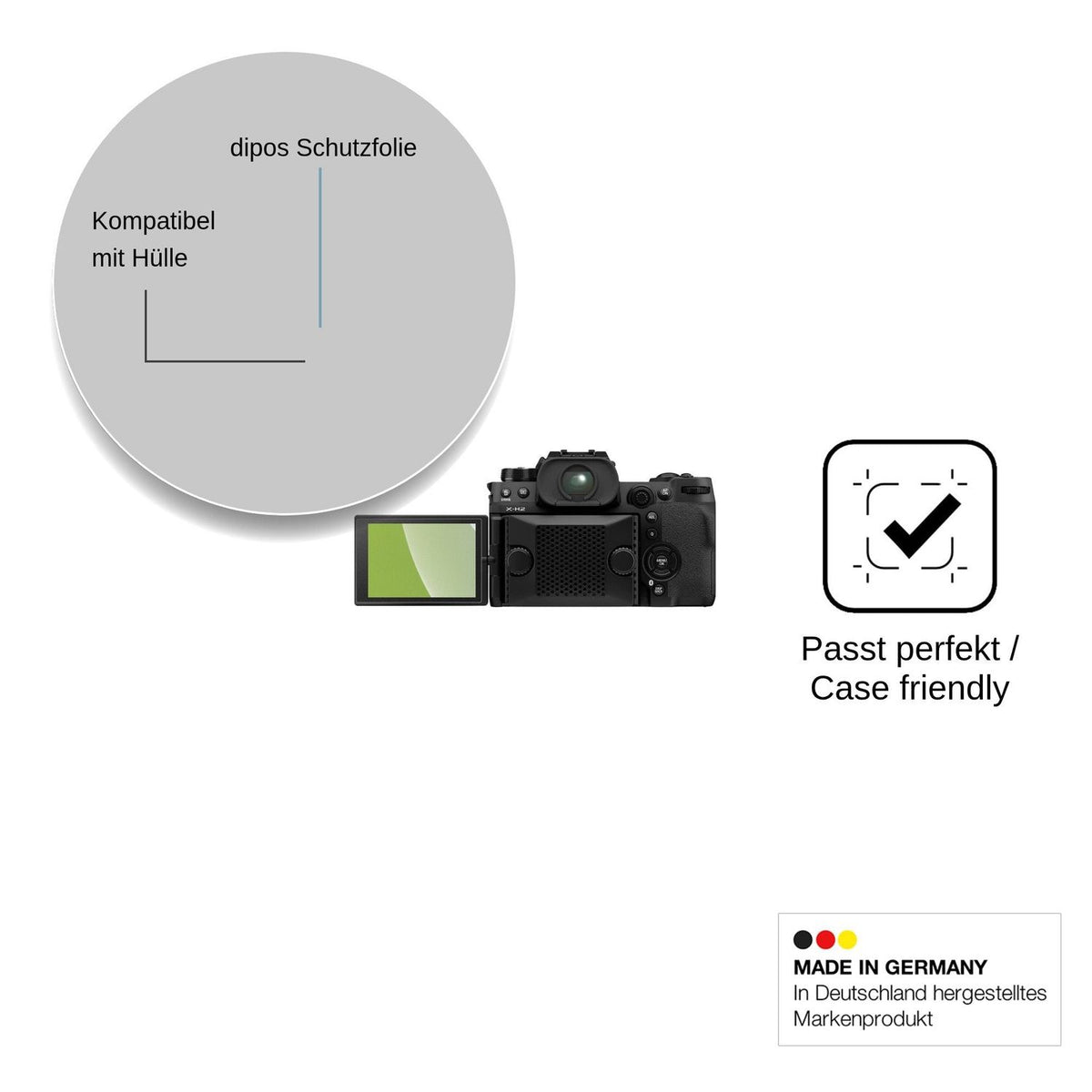 4x Screen Protector for Fujifilm X-H2 Protection Anti Glare dipos