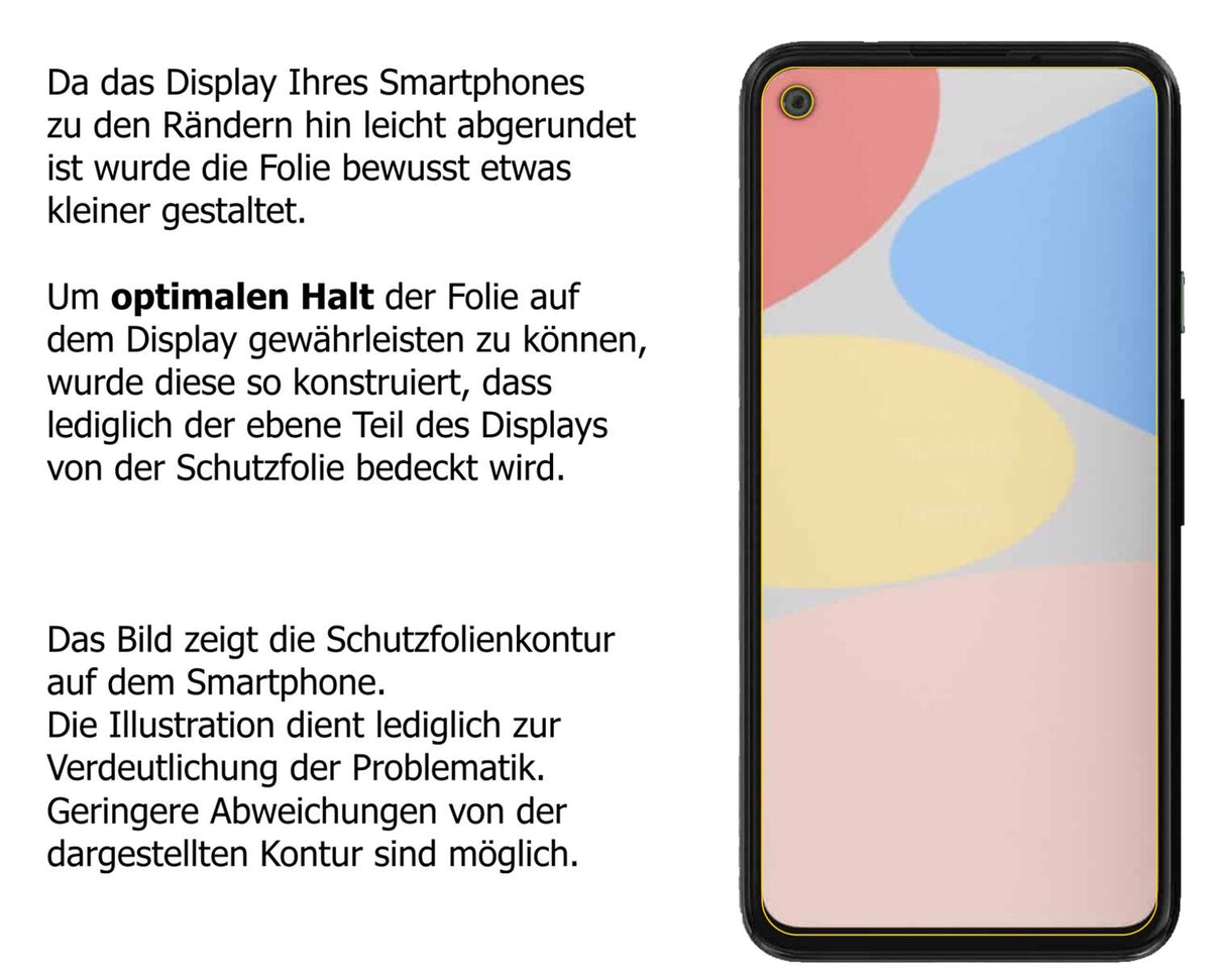 Schutzfolie mit optimaler Passform, zur Verwendung mit Hüllen geeignet