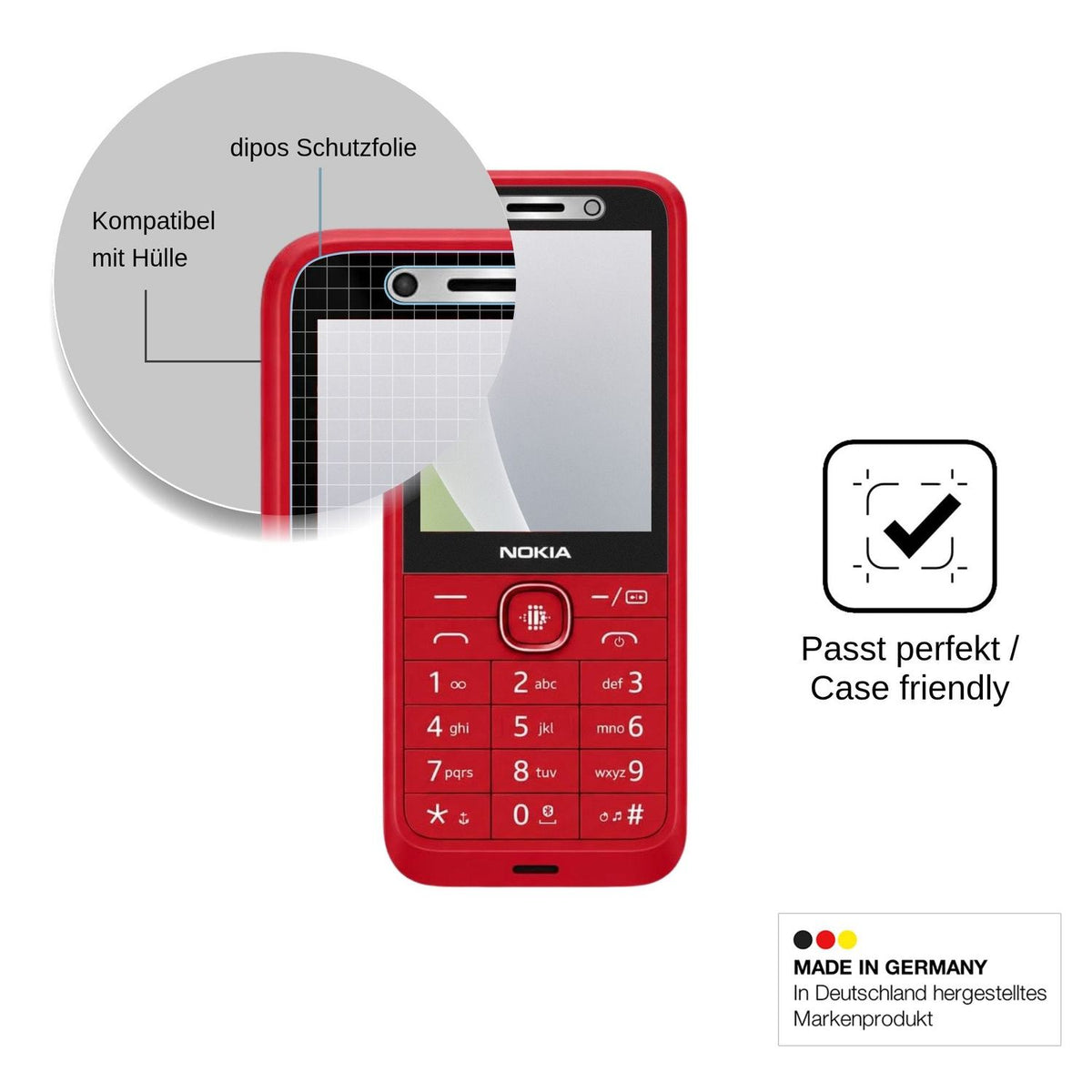 4x Screen Protector for HMD 215 4G 2E Protection Anti Glare dipos