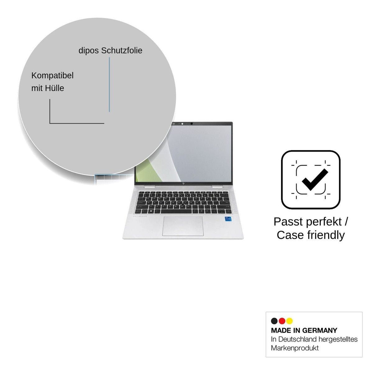2x Screen Protector for HP EliteBook x360 1030 G8 13.3 Protection Anti Glare dipos