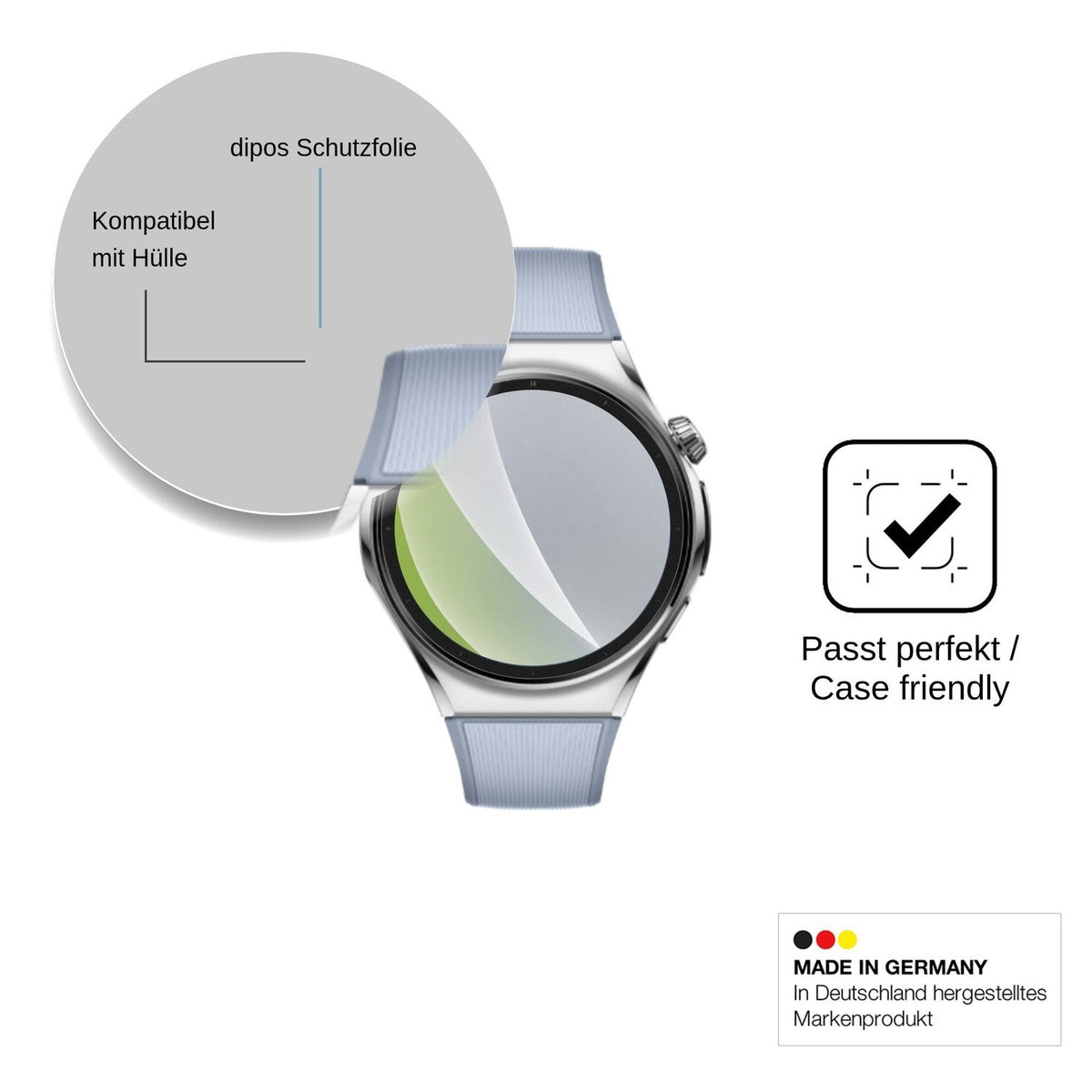 6x Screen Protector for Huawei Watch 6 46 mm Protection Anti Glare dipos