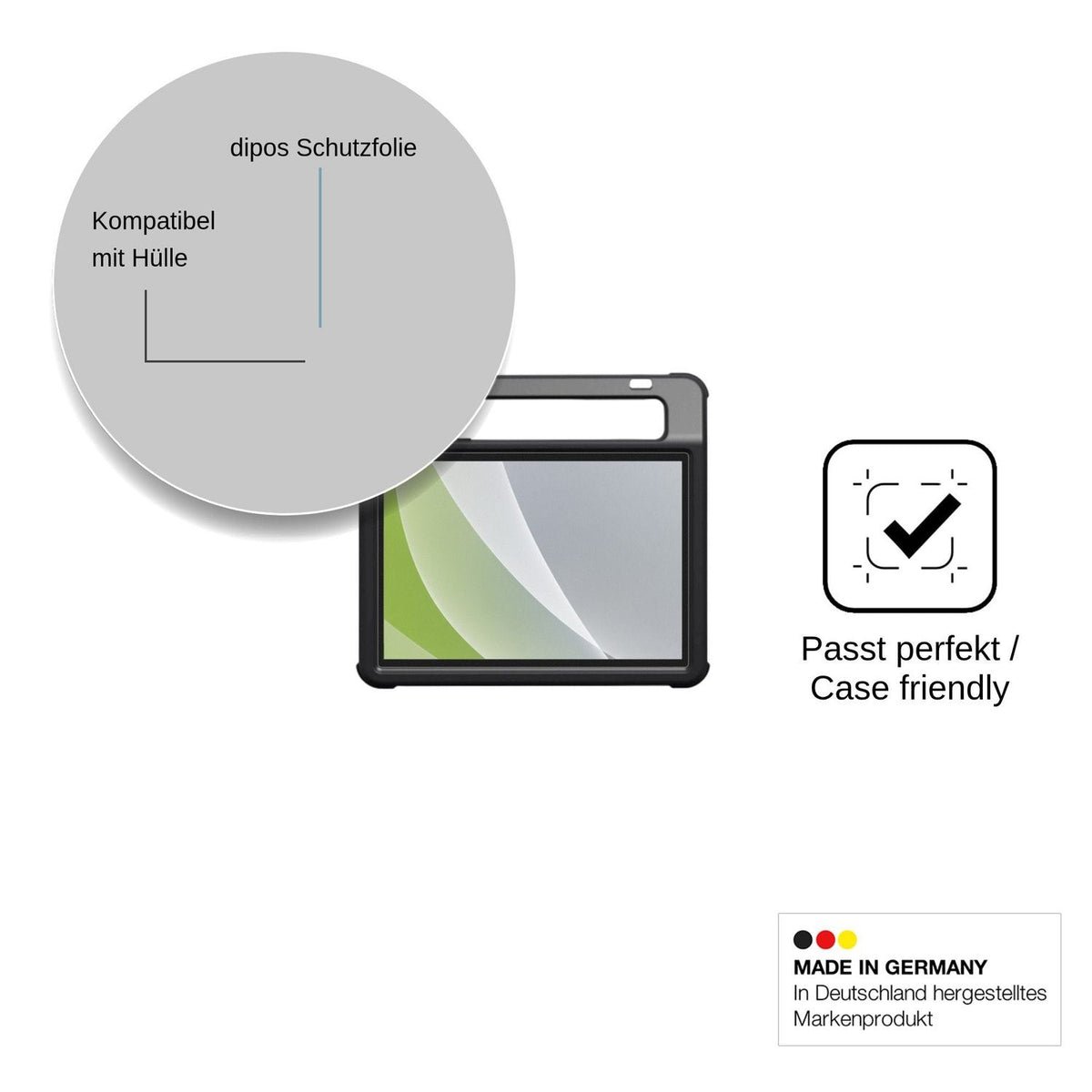 2x Screen Protector for Jabbla Vibe 12 Plus Protection Anti Glare dipos