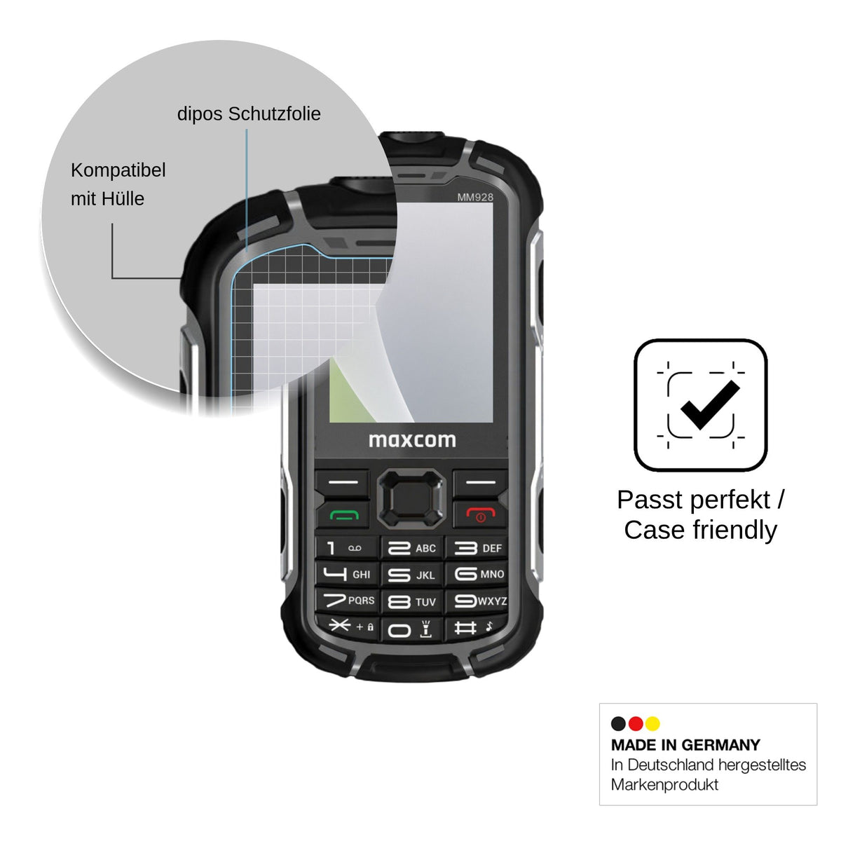 4x Screen Protector for MaxCom MM928 4G Protection Anti Glare dipos