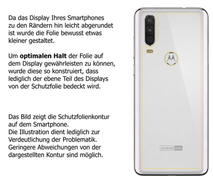 dipos Displayschutz für Motorola One Action Rückseite, mattierte Oberfläche, robuste Festigkeit und perfekte Passform
