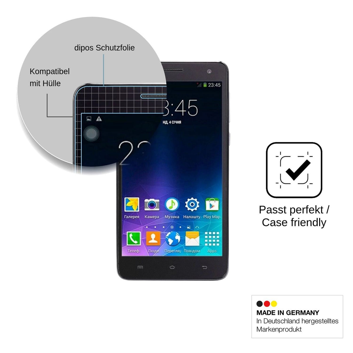 4x Screen Protector for Nomi i550 Space Protection Anti Glare dipos