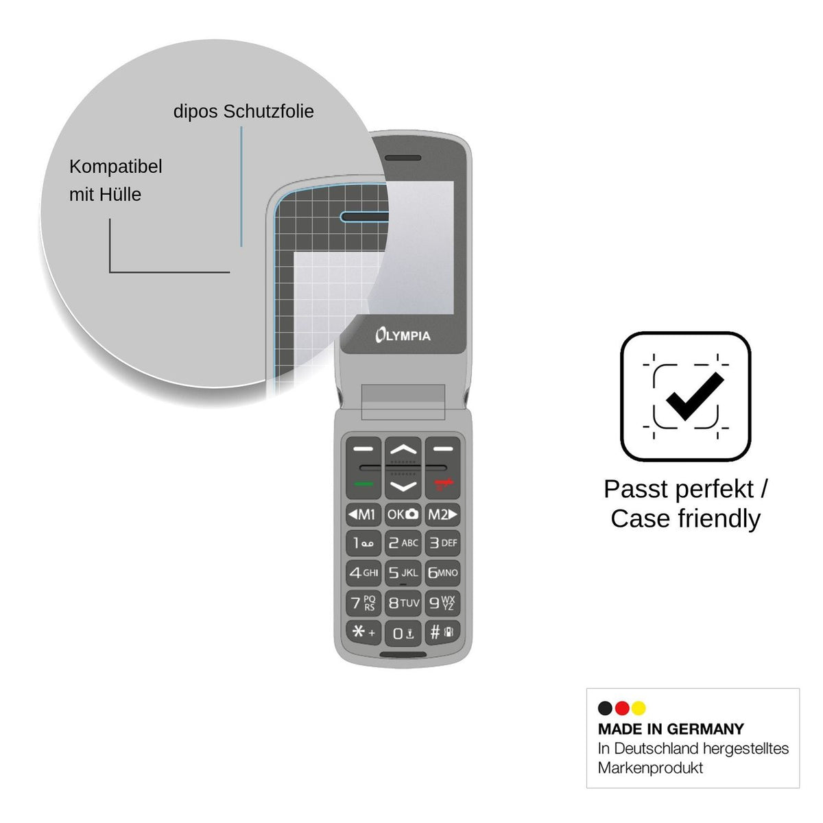 4x Screen Protector for Olympia Style Duo 4G Protection Anti Glare dipos