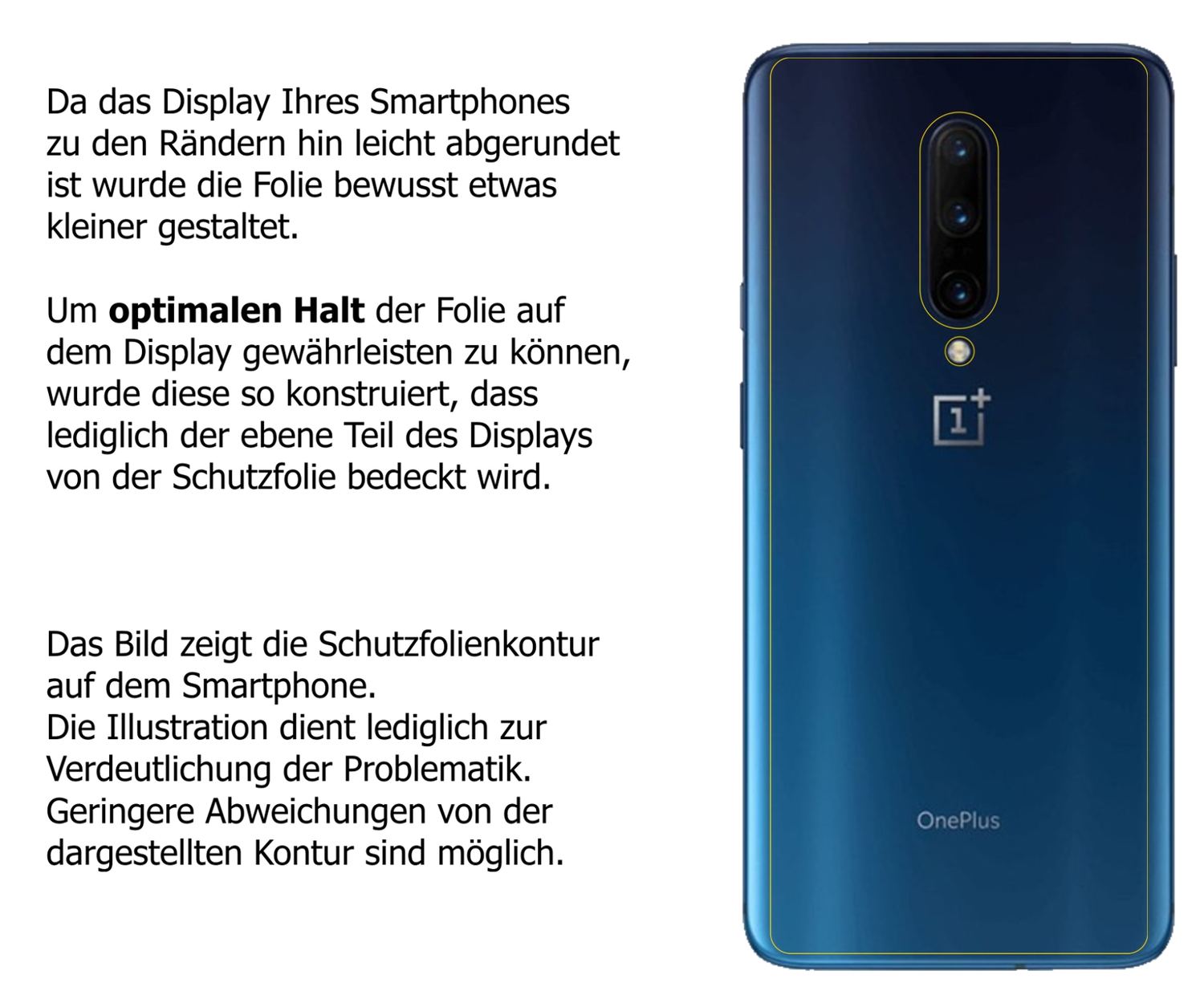 Schutzfolie mit optimaler Passform, zur Verwendung mit Hüllen geeignet