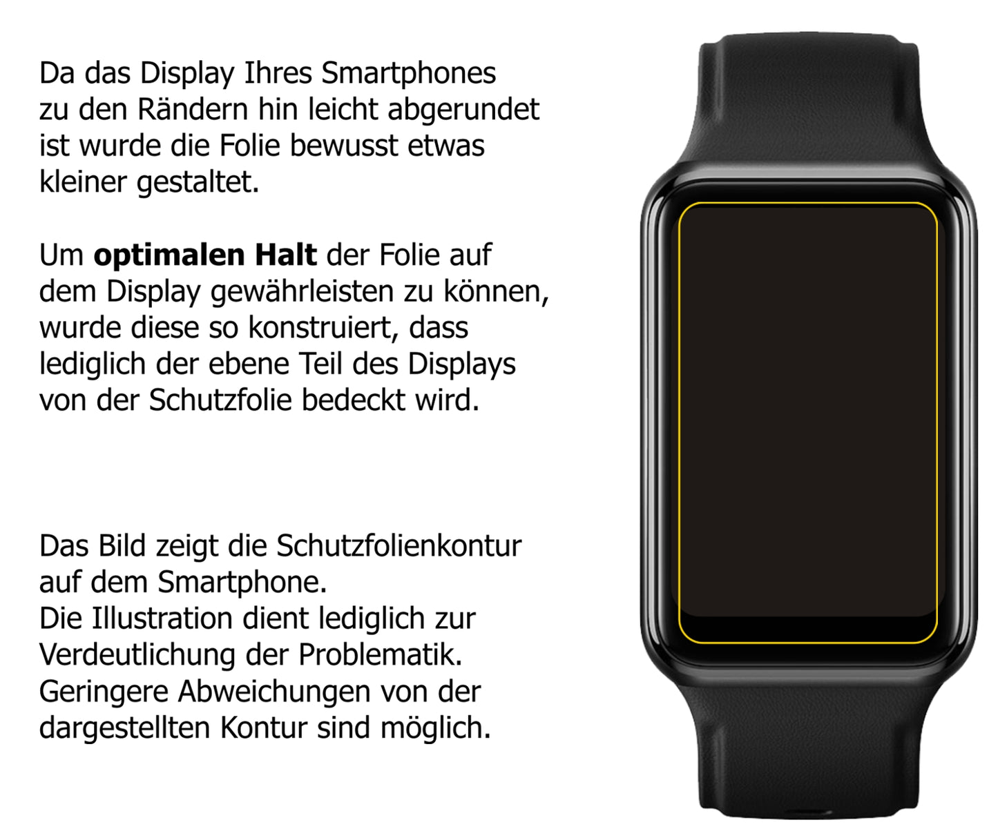 Dünne und klare Folie passend zugeschnitten für Oppo Watch Free
