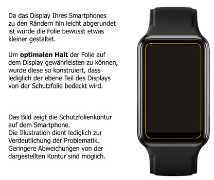 Dünne und klare Folie passend zugeschnitten für Oppo Watch Free