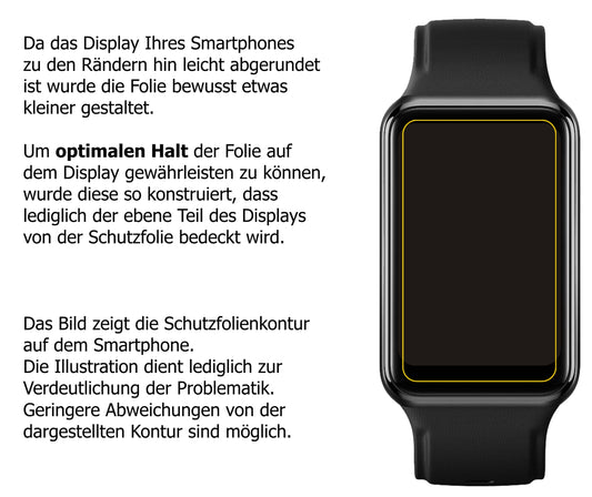 Dünne und klare Folie passend zugeschnitten für Oppo Watch Free