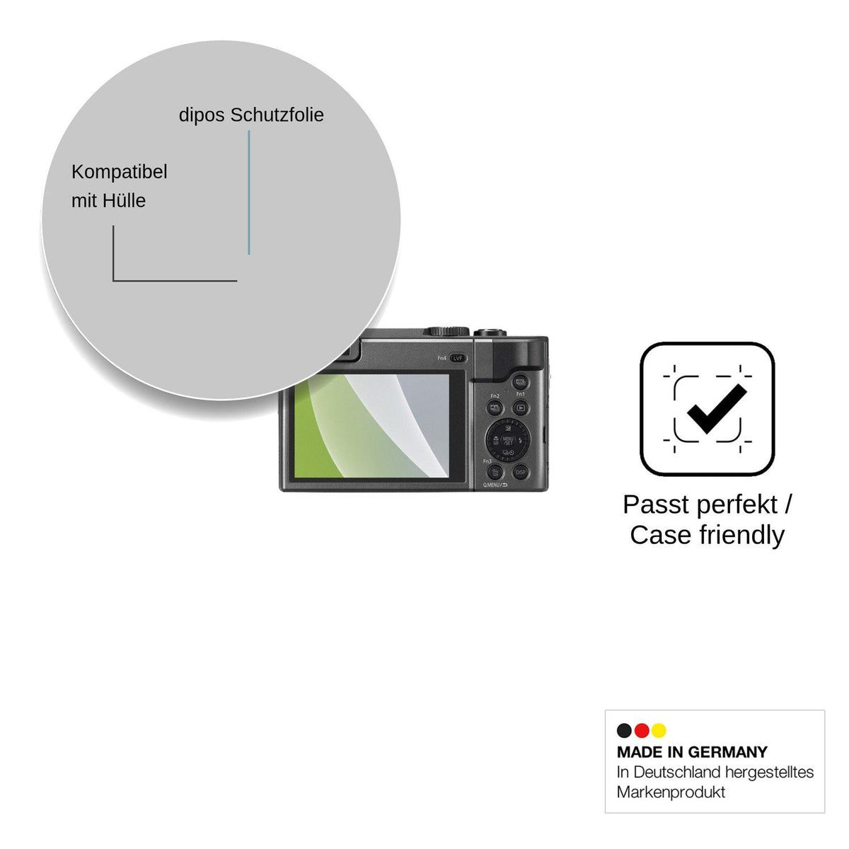 4x Screen Protector for Panasonic Lumix DC-TZ90 Protection Anti Glare dipos