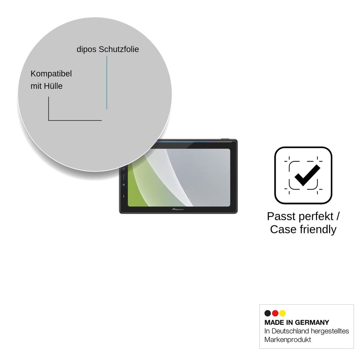 2x Screen Protector for Pioneer SPH-EVO107DAB-C-D7 Protection Anti Glare dipos