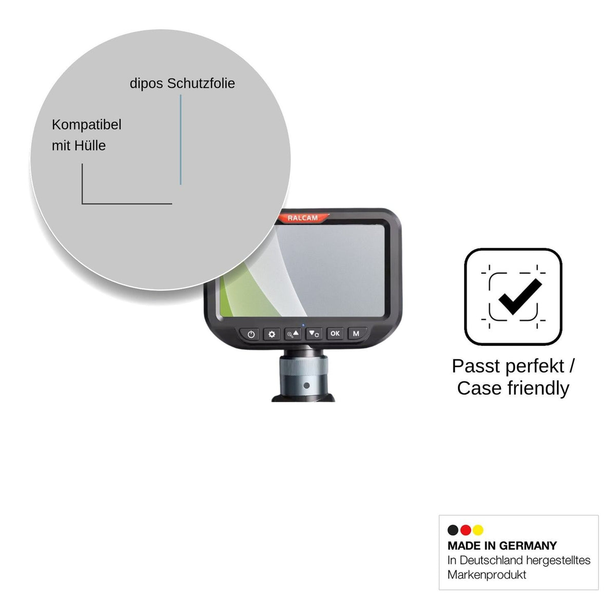 4x Screen Protector for Ralcam Endoscope Camera 5 Protection Anti Glare dipos
