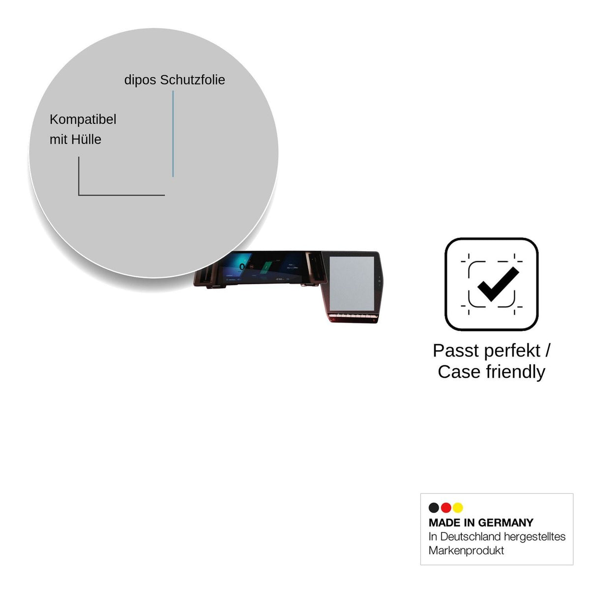 2x Screen Protector for Renault Austral openR Link 12 Protection Anti Glare dipos