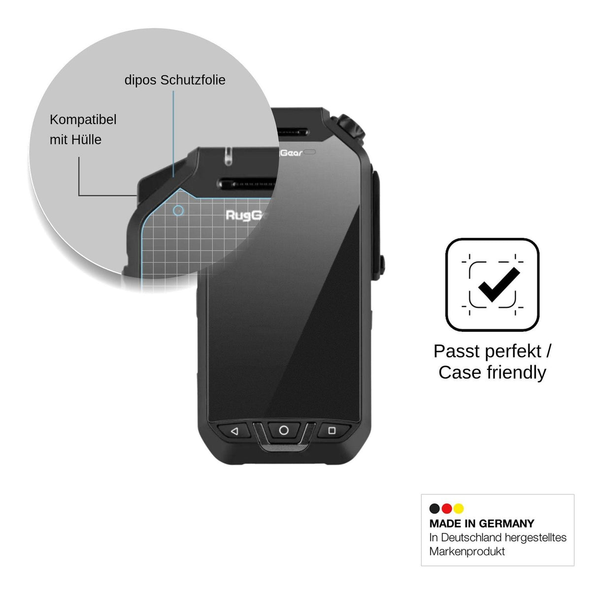 4x Screen Protector for RugGear RG750 Protection Anti Glare dipos