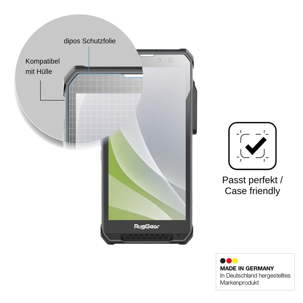 4x Screen Protector for RugGear RG880i Protection Anti Glare dipos