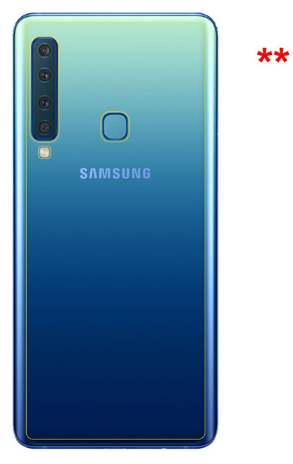 Dünne und klare Folie passend zugeschnitten für Samsung Galaxy A9 (2018) Rückseite