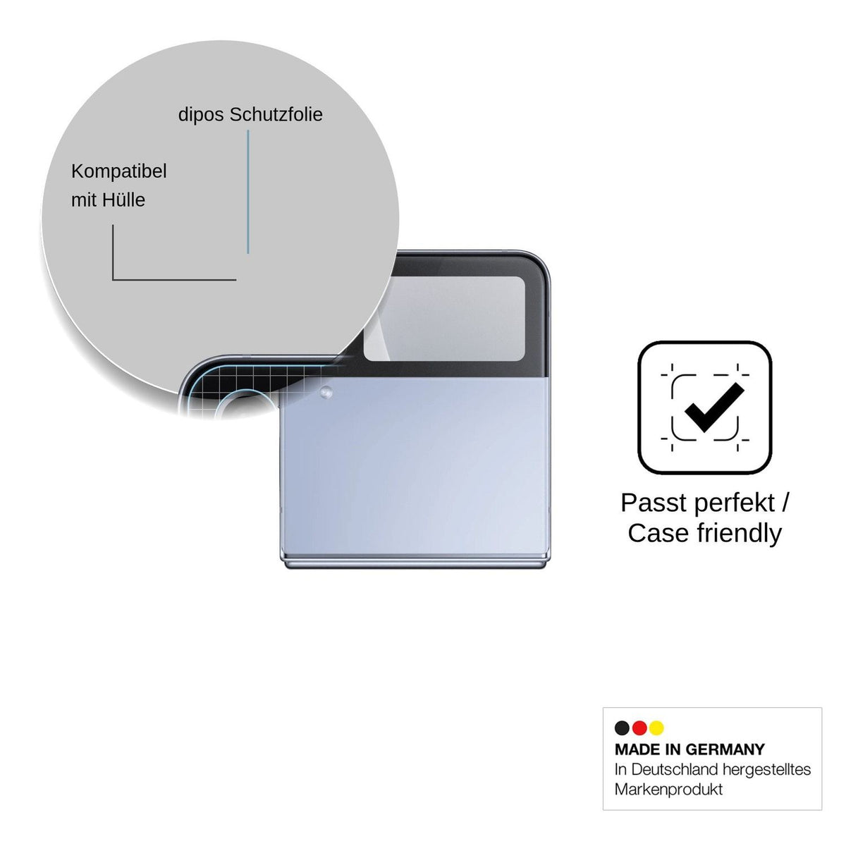 4x Screen Protector for Samsung Galaxy Z Flip4 5G Outside Protection Anti Glare dipos