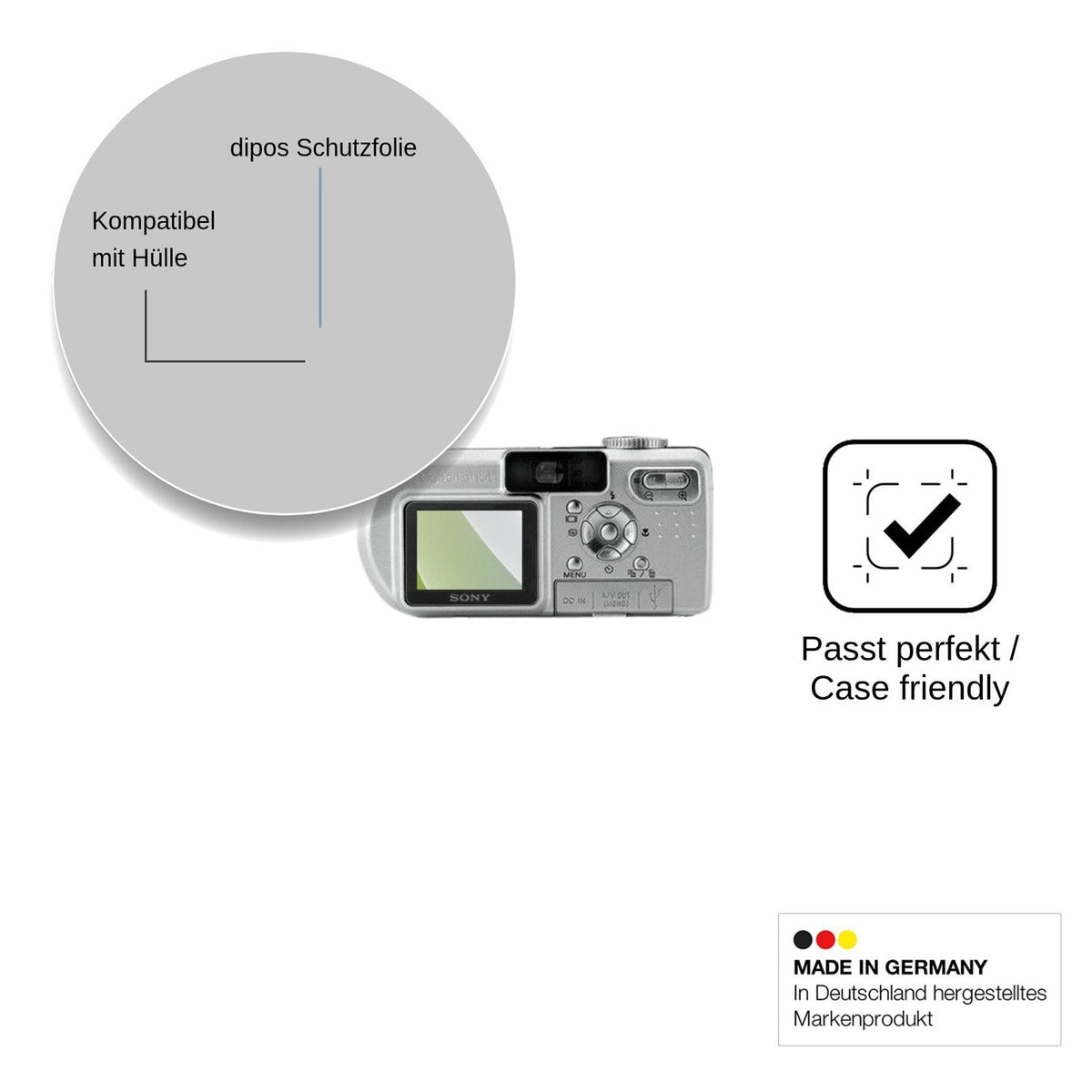 4x Screen Protector for Sony Cyber-Shot DSC-P8 Protection Anti Glare dipos