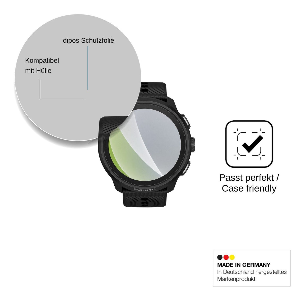 6x Screen Protector for Suunto Run 2 Protection Anti Glare dipos