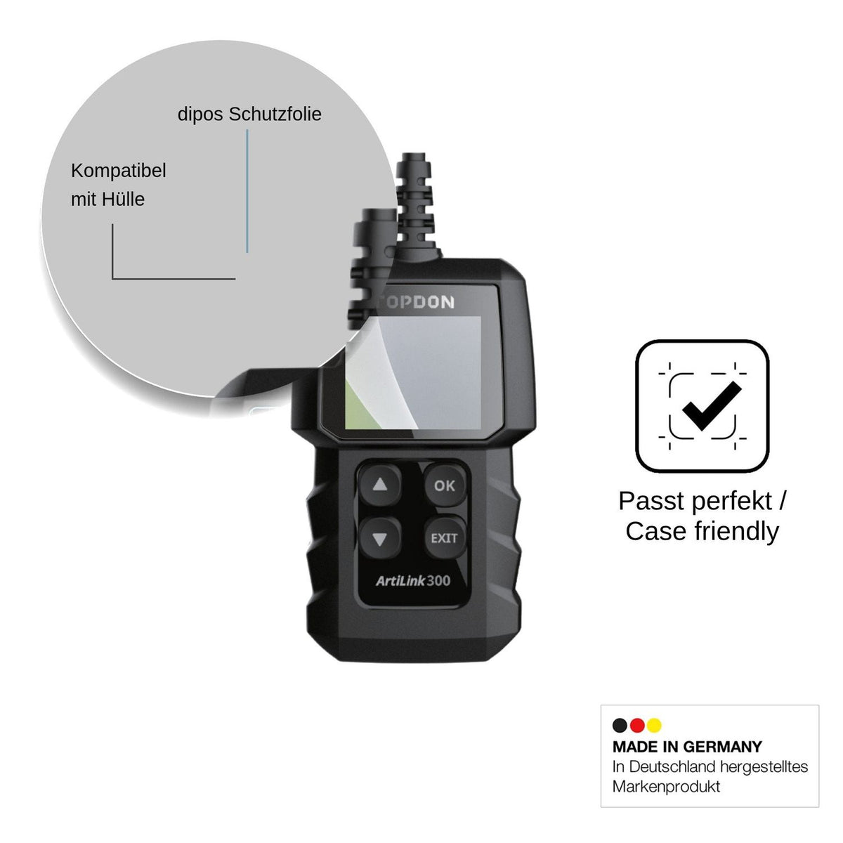 4x Screen Protector for Topdon ArtiLink 300 Protection Anti Glare dipos
