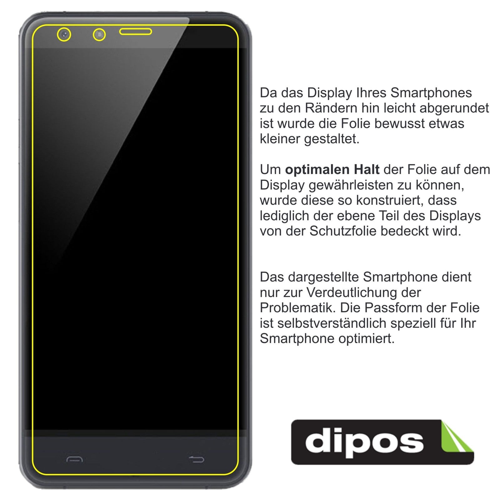Schutzfolie mit optimaler Passform, zur Verwendung mit Hüllen geeignet