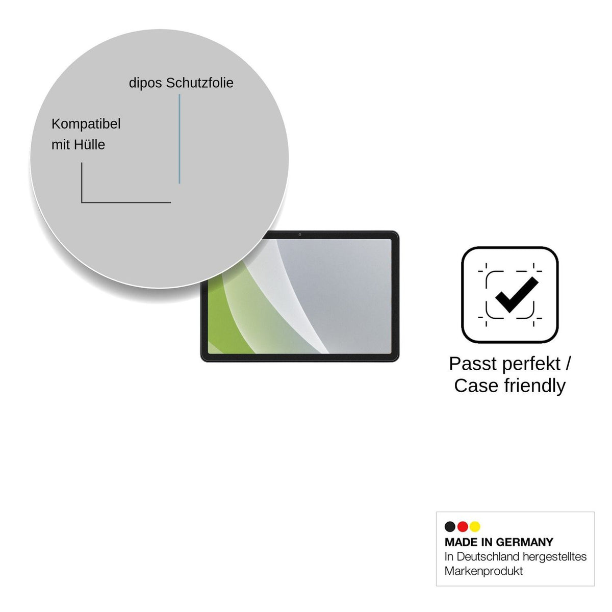 2x Screen Protector for Zenva T80 Protection Anti Glare dipos