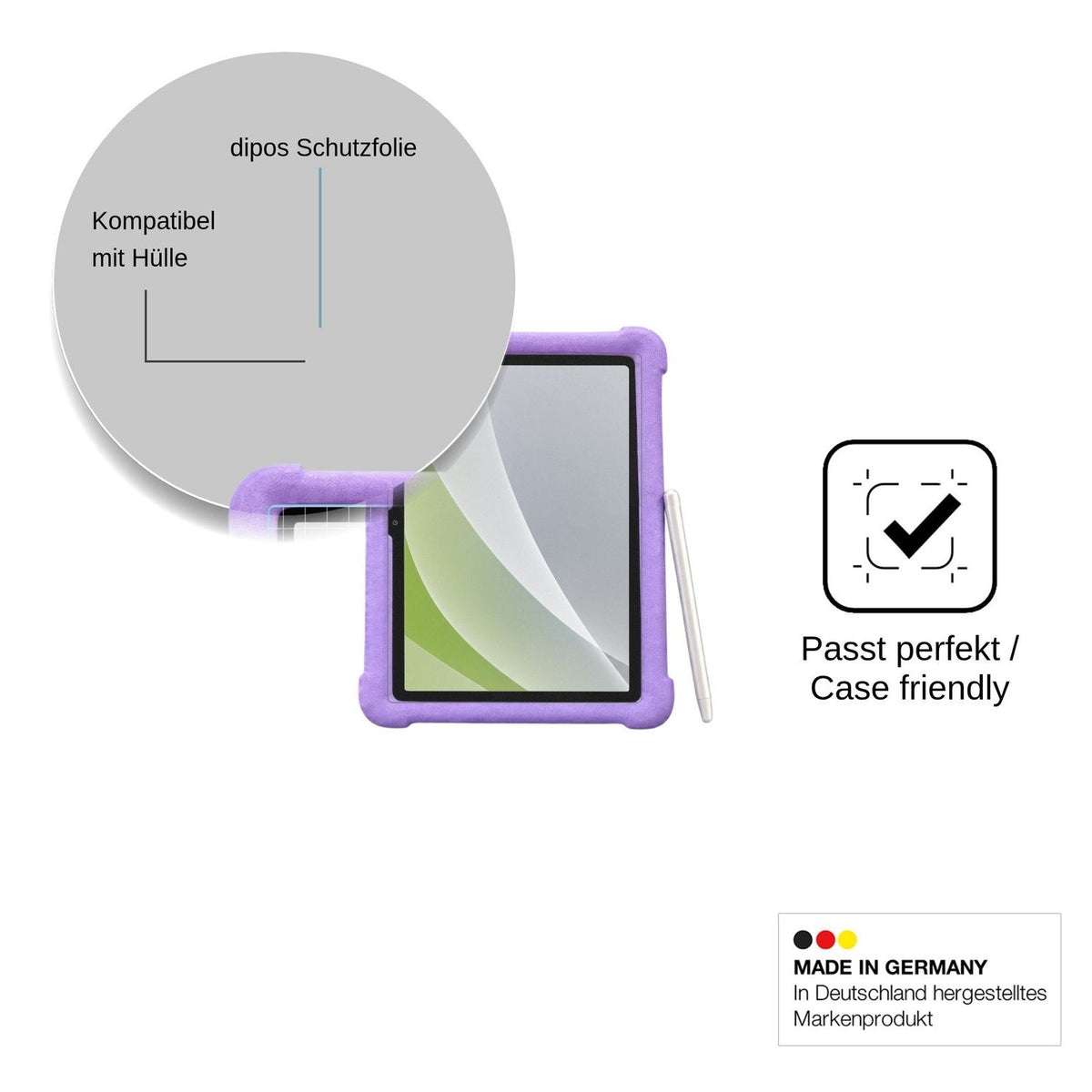 2x Screen Protector for ZONKO Kinder Tablet 10 Protection Anti Glare dipos