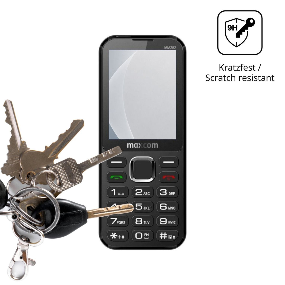 dipos Displayschutz für MaxCom Classic MM282 4G, mattierte Oberfläche, robuste Festigkeit und perfekte Passform