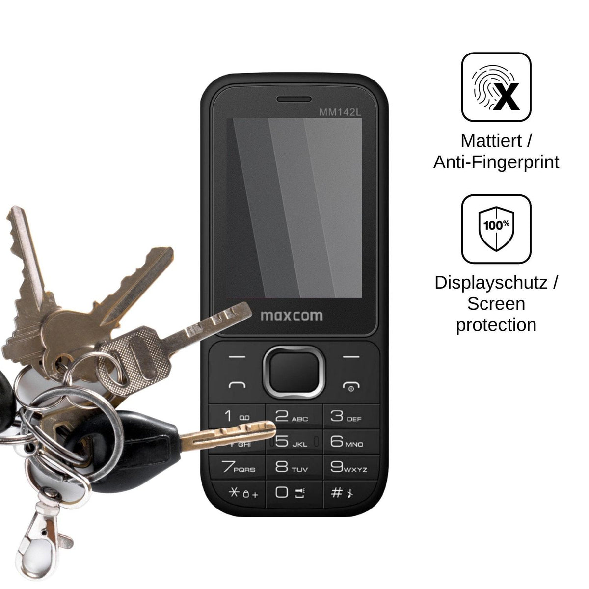 Screen Protector for MaxCom MM142L Privacy Filter 4-Way Protection dipos