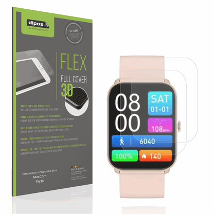 Matte Displayschutzfolie von dipos passend für MaxCom FW36, 100% Displayabdeckung und blasenfreie Montage