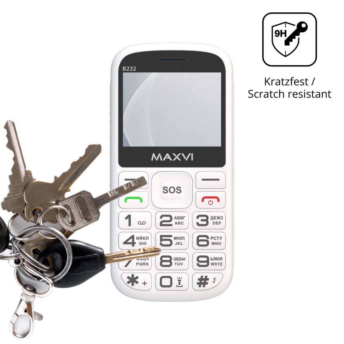 dipos Displayschutz für Maxvi B232, mattierte Oberfläche, robuste Festigkeit und perfekte Passform