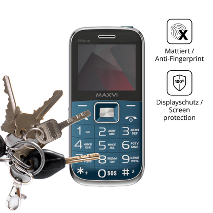 dipos Displayschutz für Maxvi B6ds up, mattierte Oberfläche, Blickschutzfilter und perfekter Passform